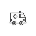 Ambulance emergency vehicle outline icon Royalty Free Stock Photo