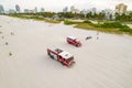 Ambulance and fire truck on Miami Beach