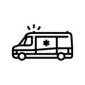 ambulance first aid line icon vector illustration