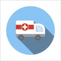 Ambulance flat icon