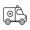 Ambulance flat icon, medicine and healthcare, transport