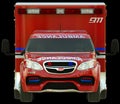 Ambulance: Front view of emergency services vehicle Royalty Free Stock Photo