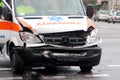 Ambulance head-on collision