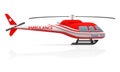 Ambulance helicopter vector illustration