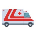 Ambulance icon cartoon vector. Car emergency