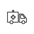 Ambulance Icon isolated on white background. Ambulance Icon Design Royalty Free Stock Photo