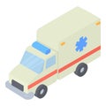 Ambulance icon, isometric 3d style Royalty Free Stock Photo