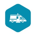 Ambulance icon, simple style Royalty Free Stock Photo