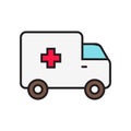 Ambulance icon vector isolated on white background, Ambulance sign , disaster symbols