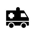Ambulance vector glyph flat icon Royalty Free Stock Photo