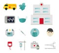 Ambulance icons vector medicine health emergency hospital urgent pharmacy pill support paramedic treatment