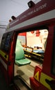 Ambulance interior details - first aid crew Royalty Free Stock Photo