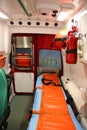 Ambulance interior details - first aid crew Royalty Free Stock Photo