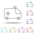 ambulance line icon. Elements of Medicine in multi color style icons. Simple icon for websites, web design, mobile app, info
