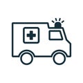 Ambulance medical van icon Royalty Free Stock Photo