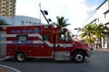 Ambulance in miami beach in miami beach Royalty Free Stock Photo