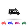 Ambulance multi color icon. Simple glyph, flat vector of medecine icons for ui and ux, website or mobile application