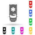 Ambulance multi color style icon. Simple glyph, flat vector of transport view from above icons for ui and ux, website or mobile Royalty Free Stock Photo