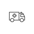 Ambulance outline icon