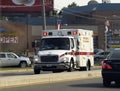 Ambulance responding to medic al emergency n Royalty Free Stock Photo