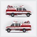 Ambulance Service Car Isolated