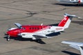 Ambulance service of New South Wales Beechcraft King Air 200 air ambulance aircraft at Sydney Airport.