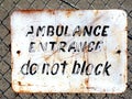 Ambulance sign Royalty Free Stock Photo