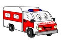 Ambulance siren cartoon design illustration