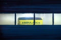 Ambulance in station of emergency medical service Royalty Free Stock Photo
