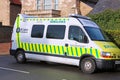 Ambulance in a street in the United Kingdom.