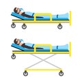 Ambulance stretcher with patient Royalty Free Stock Photo