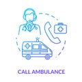 Ambulance team call concept icon Royalty Free Stock Photo