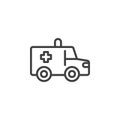 Ambulance truck line icon