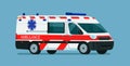 Ambulance van isolated. Royalty Free Stock Photo