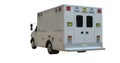 Ambulance van isolated on white Royalty Free Stock Photo