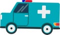 Ambulance vector on a white background