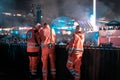 Ambulance workers at the Electric Love festival in Salzburg, Austria.