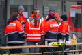 Neuwied, Germany - February 1, 2019: Ambulance men waiting for their next activity Royalty Free Stock Photo