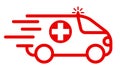 Ambulances icon - stock vector Royalty Free Stock Photo