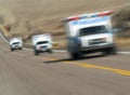 Ambulances rushing Royalty Free Stock Photo