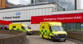 Ambulances at St Thomas Hospital in London Royalty Free Stock Photo