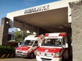 Ambulances on standby Royalty Free Stock Photo