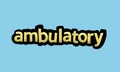 AMBULATORY writing vector design on a blue background