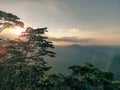 Ambuluwawa mountain top sunset view in Sri Lanka Royalty Free Stock Photo
