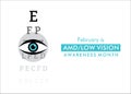 AMD or low vision awareness month concept design