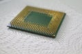 Amd processor cpu close-up for computer Royalty Free Stock Photo