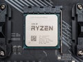 AMD Ryzen 9 CPU in AM4 socket top view