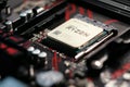 AMD RYZEN processor on the PC motherboard