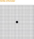 (Amd Screening. Macular Degeneration Test. Vision control. Grid scotoma eye test. Printable chart retina examination. With Grille