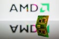 AMD semiconductor chip computer processor Royalty Free Stock Photo